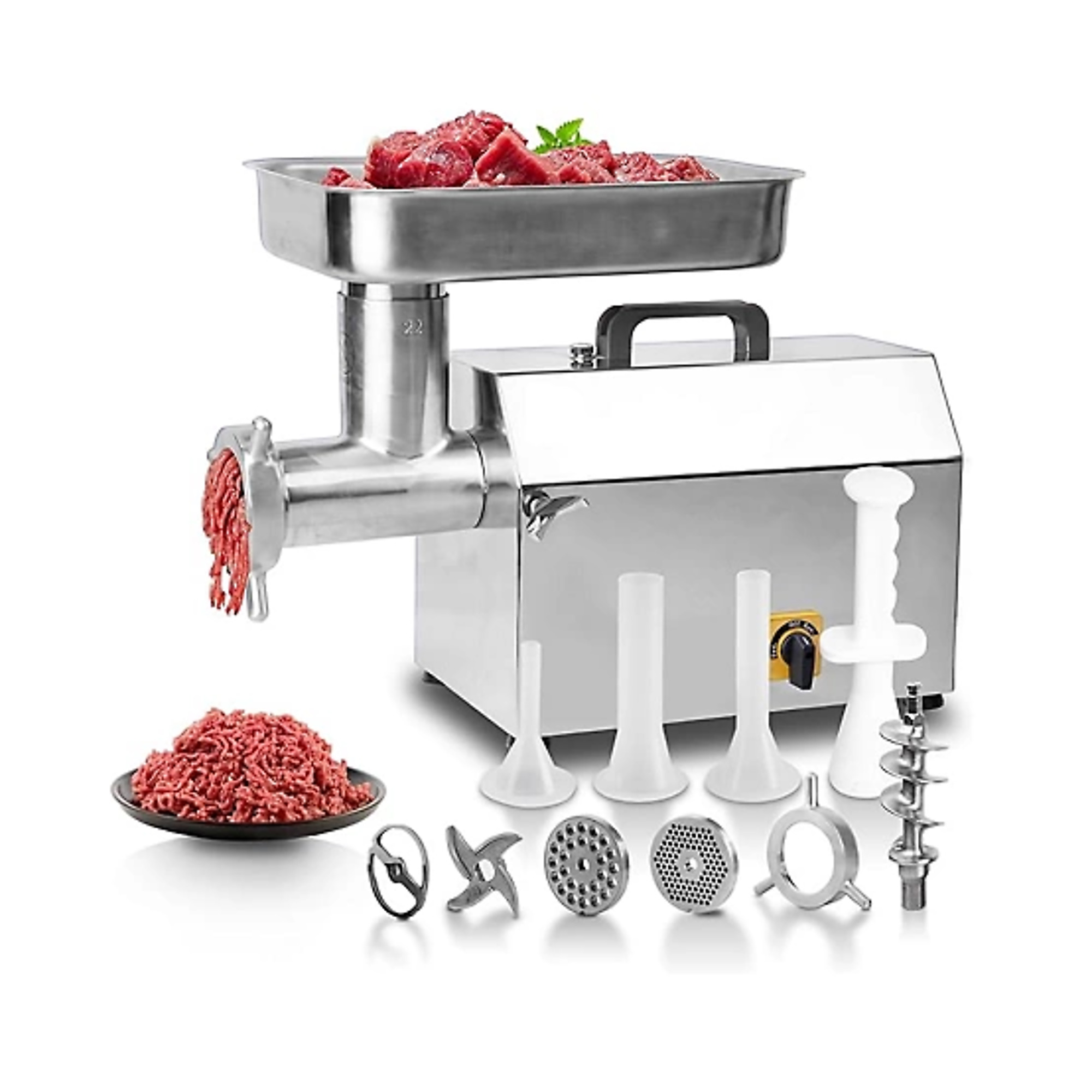 Valley Sportsman Electric Commercial Meat Grinder — 1 HP, 14 Lbs. Per Minute, Stainless Steel